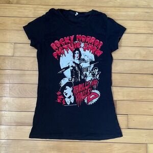Rocky Horror Picture Show Thrills and Chills Graphic T-Shirt Black 2009 Fox S